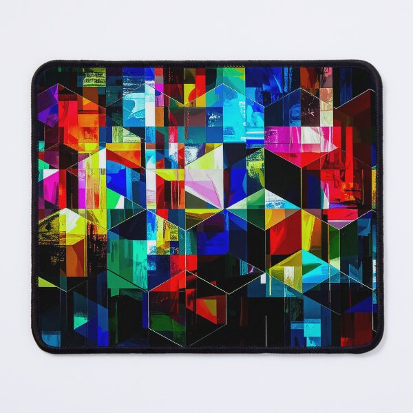 Item preview, Neon Glass Mosaic Geometric Abstract designed and sold by NizuCaCi.