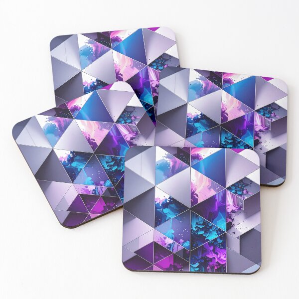 Item preview, Purple Blue Triangle Grid Abstract Pattern designed and sold by NizuCaCi.