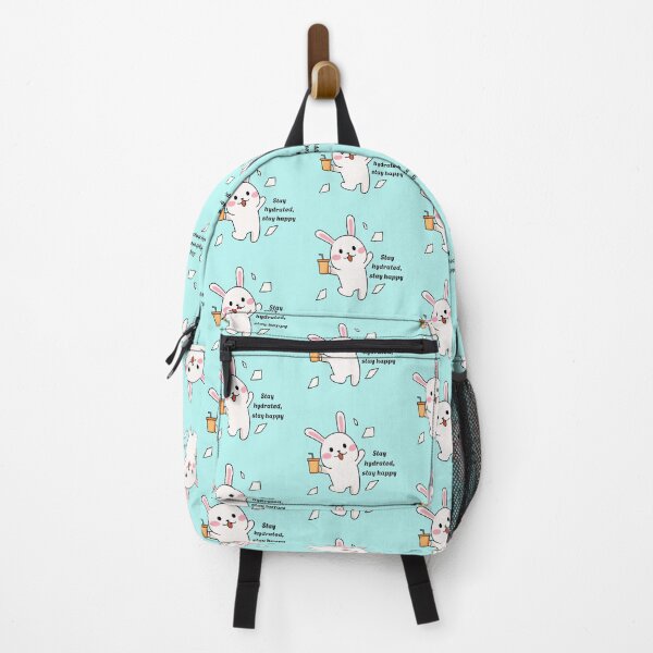 Item preview, Stay Hydrated Stay Happy Kawaii Bunny designed and sold by Akira Design Store.