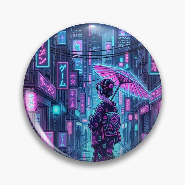 Item preview, Cyberpunk Geisha: Rainy Neon Tokyo Alleyway designed and sold by Hikariha Studio.