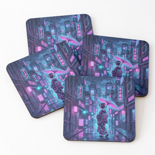 Item preview, Cyberpunk Geisha: Rainy Neon Tokyo Alleyway designed and sold by Hikariha Studio.