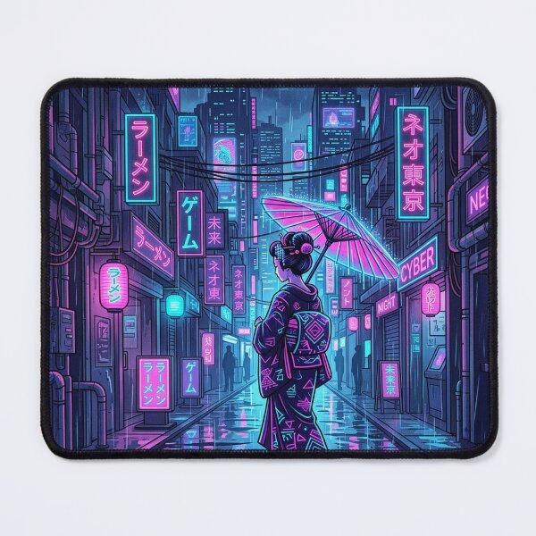 Item preview, Cyberpunk Geisha: Rainy Neon Tokyo Alleyway designed and sold by Hikariha Studio.