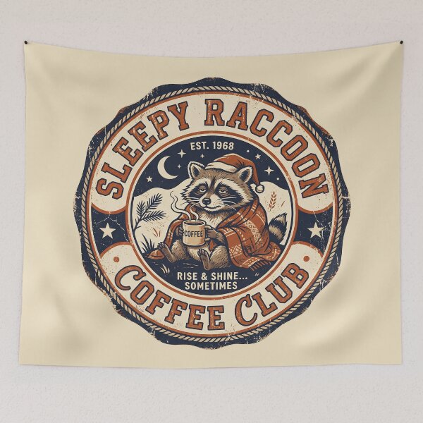 Item preview, Sleepy Raccoon Coffee Society  designed and sold by Dream Capsules.