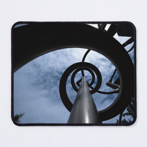 Item preview, Metal spiral structure in playground against dramatic sky designed and sold by lisavonbiela.