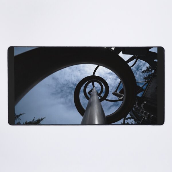 Item preview, Metal spiral structure in playground against dramatic sky designed and sold by lisavonbiela.