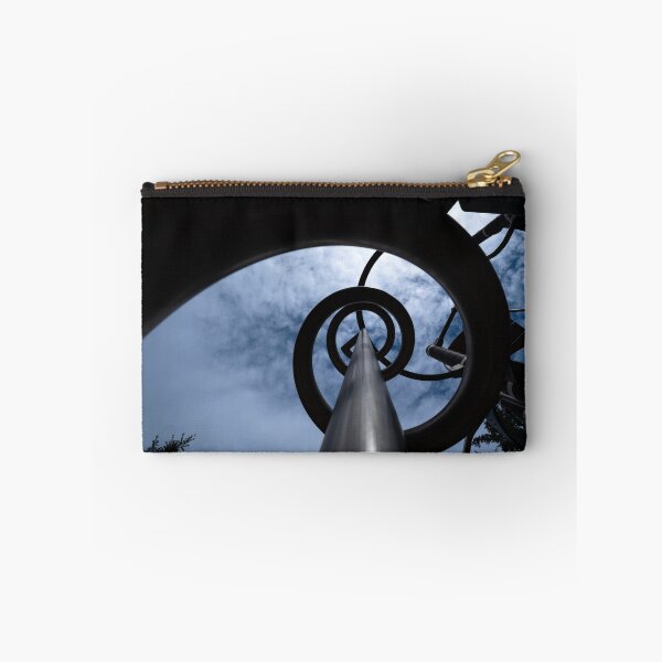 Item preview, Metal spiral structure in playground against dramatic sky designed and sold by lisavonbiela.