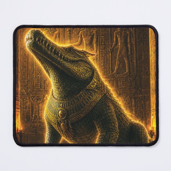 Item preview, Mystical Sobek Ancient Egyptian Crocodile God Art designed and sold by ZahraaStudio.