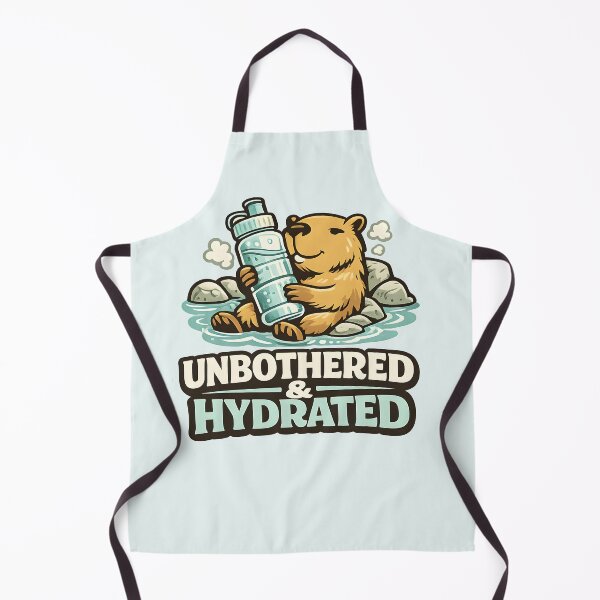 Item preview, Unbothered & Hydrated Capybara Shirt | Funny Wellness Retro Tee | Relaxed Capybara Hot Spring Graphic Tee designed and sold by Artistry in Motion by MADsrecreation.