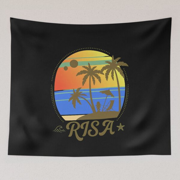 Item preview, RISA Retro Beach Sunset Palm Trees designed and sold by MiniStars9897.