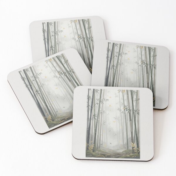 Item preview, Serene Japandi Bamboo Forest in Autumn Fog designed and sold by Hikariha Studio.