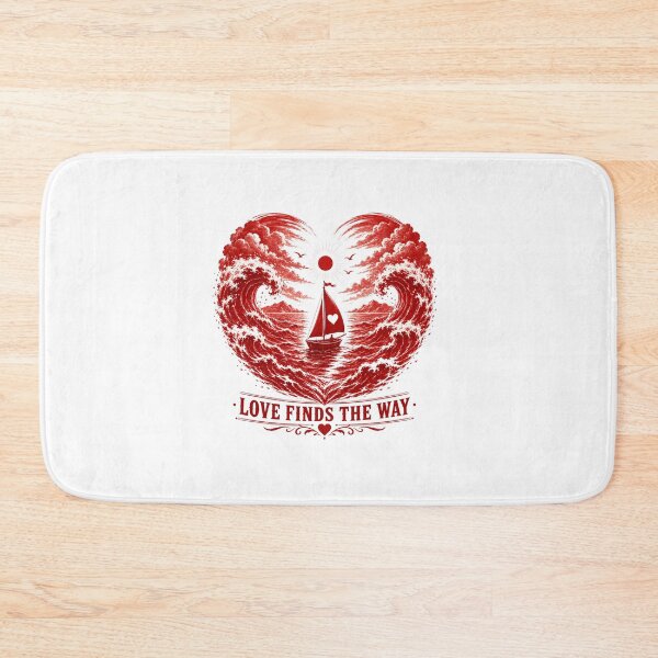 Item preview, Love Finds The Way | Romantic Ocean Heart Boat Design designed and sold by Lovestickerco.