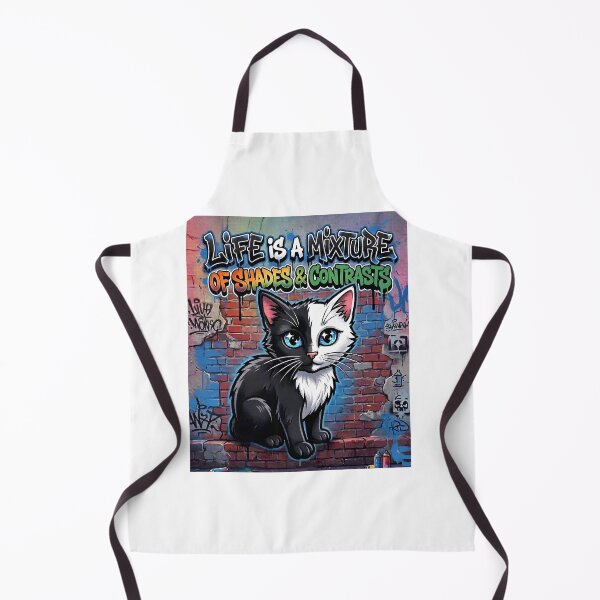 Item preview, Life is a Mixture of Colors and Contrasts Graffiti Cat Design designed and sold by bluesirian22.