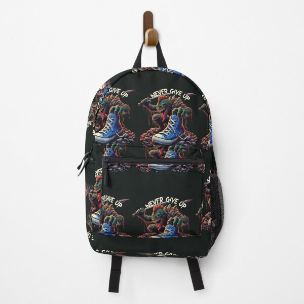 Item preview, Never Give Up Lizard Monster Sneaker T-shirt designed and sold by Luxury Gold & Dark Aesthetic Designs.