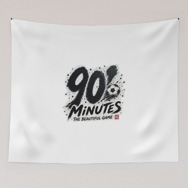 Item preview, 90 Minutes The Beautiful Game Japanese Sumi-e Soccer Football  Art designed and sold by Locker39.
