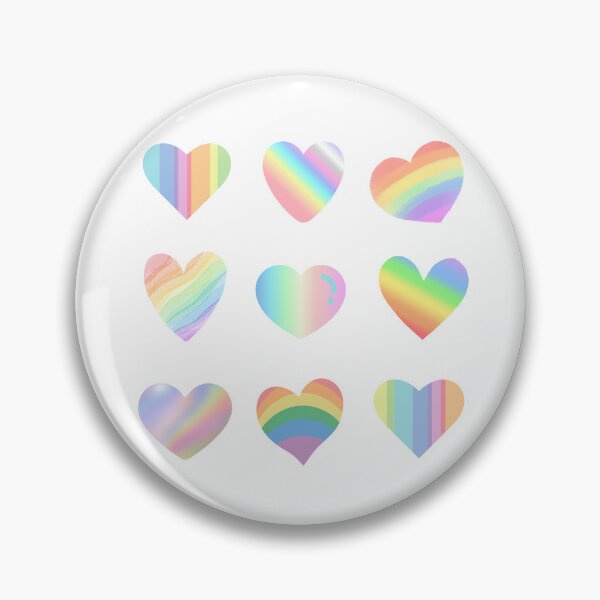 Item preview, Pastel Rainbow Hearts Cute Aesthetic Designs designed and sold by WillandWent.