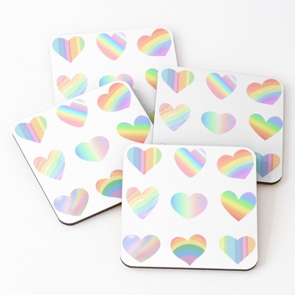 Item preview, Pastel Rainbow Hearts Cute Aesthetic Designs designed and sold by WillandWent.