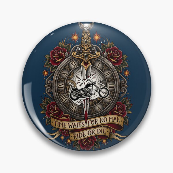 Item preview, Vintage Dagger Custom Chopper Motorcycle Tattoo Flash designed and sold by RetroRewind Studio.