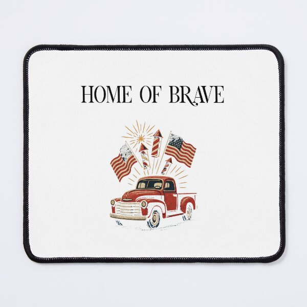 Item preview, Home of Brave Patriotic USA Spirit Expression designed and sold by Dreamsartistry.