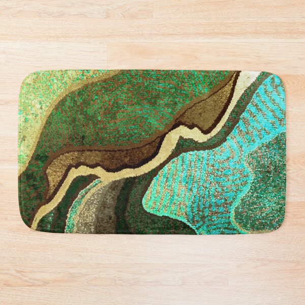 Item preview, Forest Green, Goldenrod, Aqua, And Earthtones Abstract Designs designed and sold by DEC02.