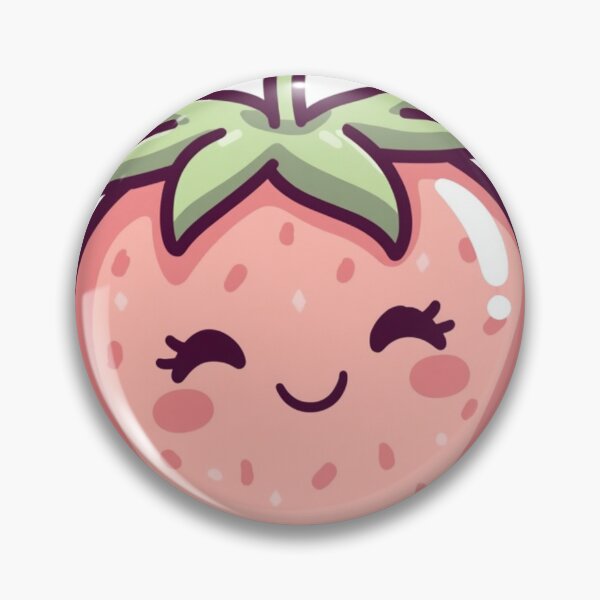 Item preview, Sweet & Sassy Kawaii Strawberry - Cute Winking Fruit Sticker designed and sold by redblink store.