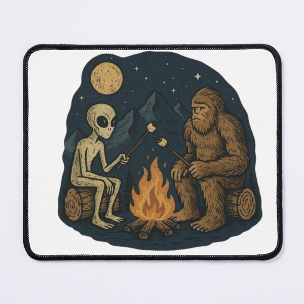 Item preview, Cozy Campfire | Alien And Bigfoot Campfire | Ufo | Believe designed and sold by stzl26.