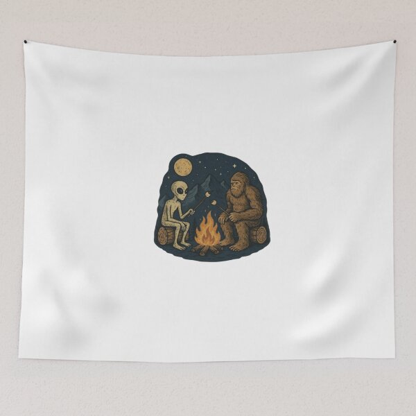 Item preview, Cozy Campfire | Alien And Bigfoot Campfire | Ufo | Believe designed and sold by stzl26.