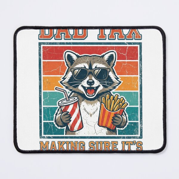 Item preview, Dad_Tax_raccoon_mascot_poster_202606080013 designed and sold by RKdrawings.