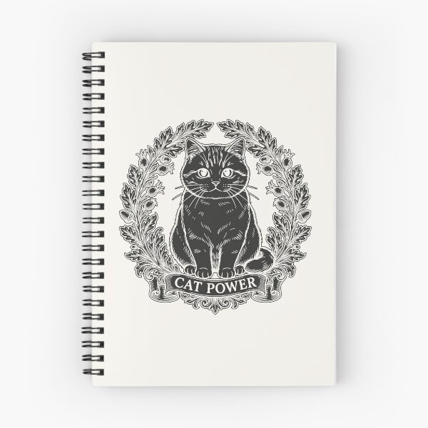Item preview, Cat Power Sitting Cat with Floral Wreath - Black Silhouette designed and sold by sxtfejvseyn.