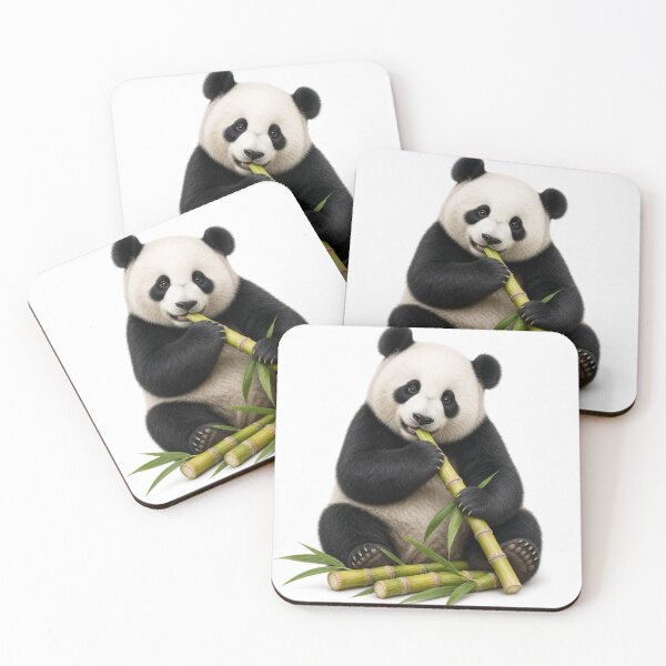 Item preview, Panda enjoying fresh bamboo designed and sold by Printoria365.