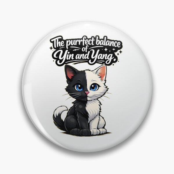 Item preview, The Purrfect Balance of Yin and Yang Cat Design designed and sold by bluesirian22.
