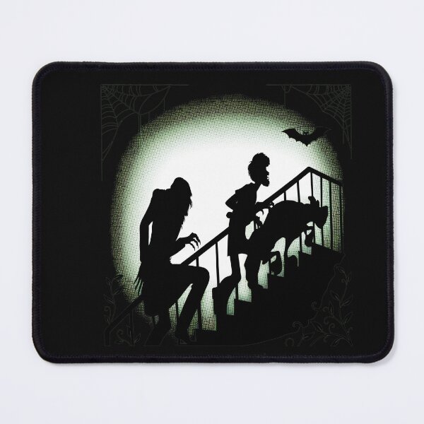 Item preview, Shadow Figures on Stairs Mystery Silhouette Art designed and sold by Prof4Artist.