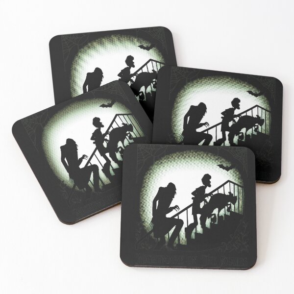 Item preview, Shadow Figures on Stairs Mystery Silhouette Art designed and sold by Prof4Artist.