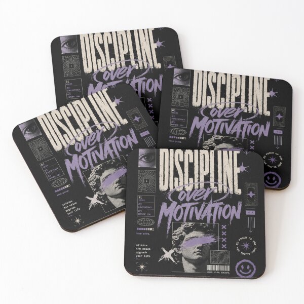 Item preview, Discipline Over Motivation – Modern Streetwear Mindset Graphic Design designed and sold by NBT-NOVA.