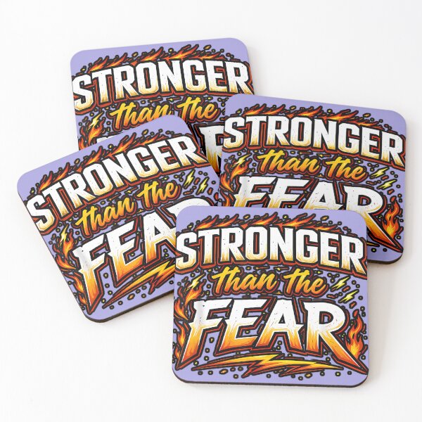Item preview, Stronger Than The Fear Modern Minimalist Inspiring Uplifting designed and sold by LizzelFanArt.