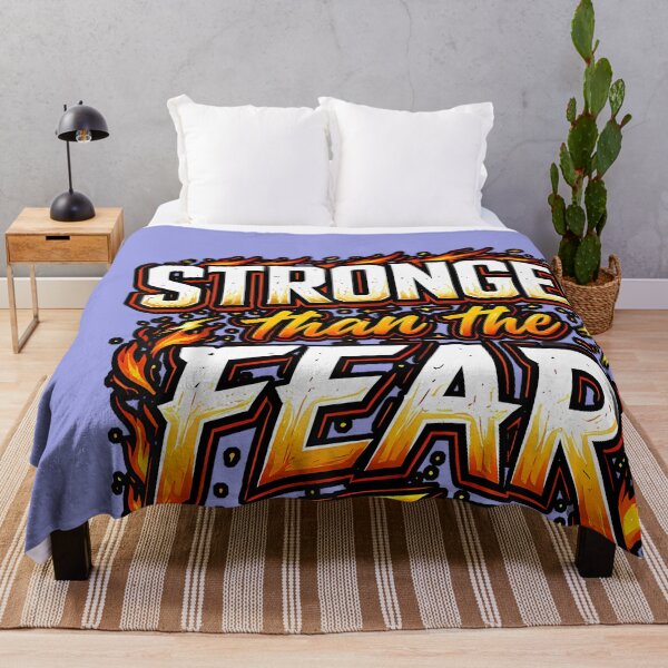 Item preview, Stronger Than The Fear Modern Minimalist Inspiring Uplifting designed and sold by LizzelFanArt.