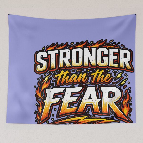Item preview, Stronger Than The Fear Modern Minimalist Inspiring Uplifting designed and sold by LizzelFanArt.