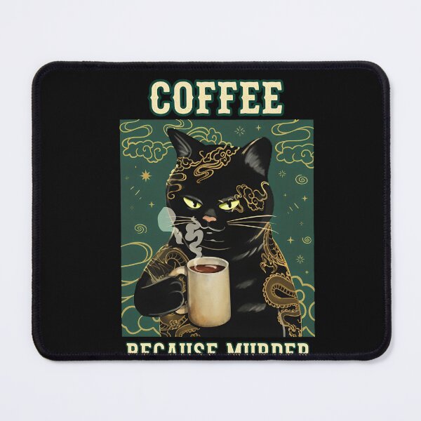 Item preview, Coffee Because Wrong Cat Tattoo Art designed and sold by Prof4Artist.