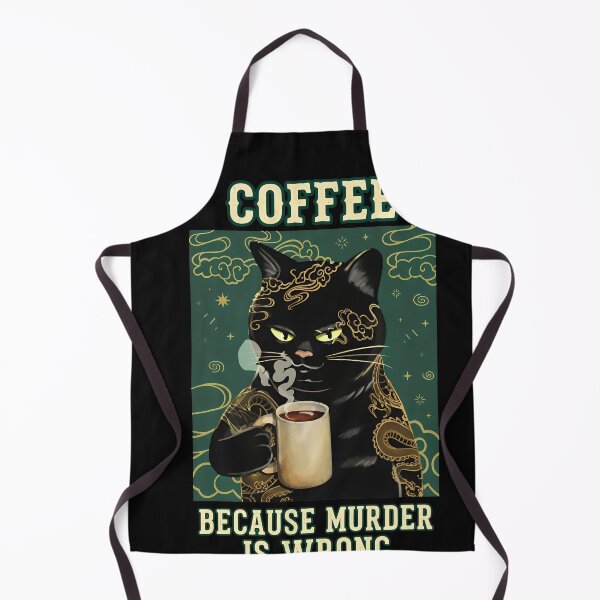 Item preview, Coffee Because Wrong Cat Tattoo Art designed and sold by Prof4Artist.