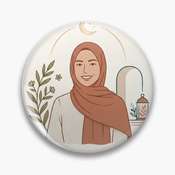 Item preview, "Sabr & Kindness" Modern Hijabi Line Art designed and sold by sadhurag.
