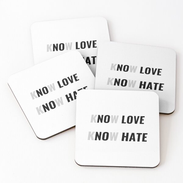 Item preview, No Love No Hate – Visual Wordplay Emotional Quote T-Shirt | Uncle Jichuan designed and sold by Uncle-Jichuan.