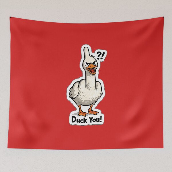 Item preview, Duck You! – Funny Hand Duck Sticker designed and sold by Tkhtbrand.