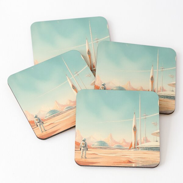 Item preview, Atomic Age Martian Settlement Panoramic Print designed and sold by CAutumnTrapp.