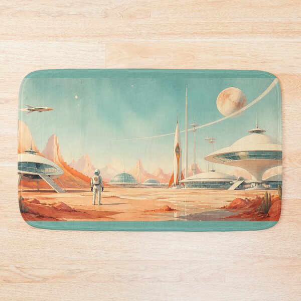 Item preview, Atomic Age Martian Settlement Panoramic Print designed and sold by CAutumnTrapp.