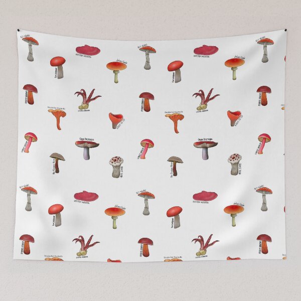Item preview, Red Mushrooms designed and sold by paperandp!xels.