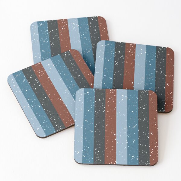 Item preview, Retro Distressed Stripe Pattern | Blue Black Rust Vintage Seamless designed and sold by Dino-Lune.