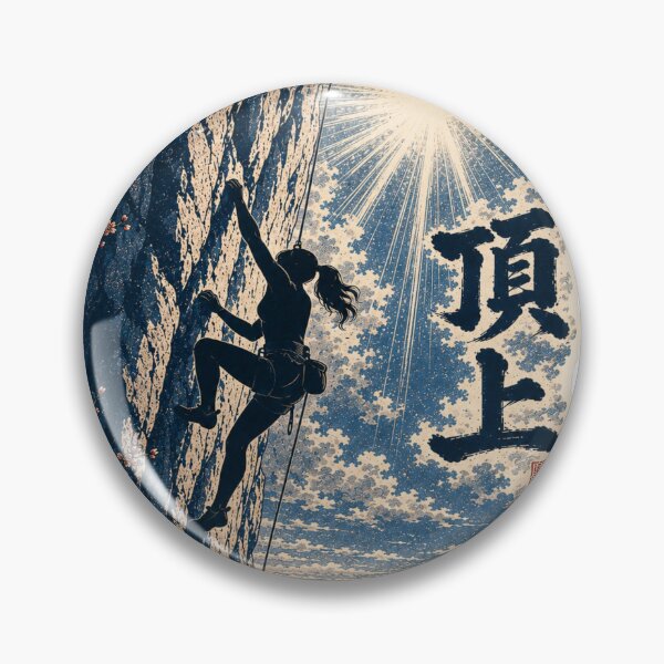 Item preview, She Climbs Different Japanese Ukiyo-e Women's Rock Climbing Art designed and sold by Locker39.