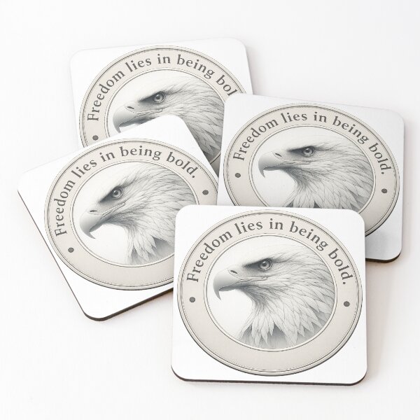 Item preview, Freedom Lies In Being Bold - Vintage Bald Eagle Sketch Emblem designed and sold by Grump and Co.