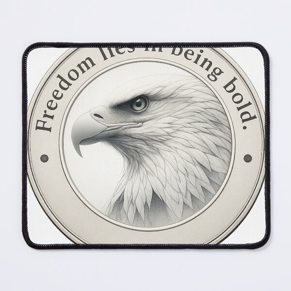 Item preview, Freedom Lies In Being Bold - Vintage Bald Eagle Sketch Emblem designed and sold by Grump and Co.