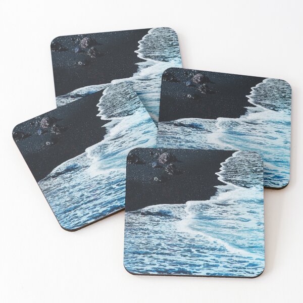 Item preview, Black Sand Tropical Beach With Foamy Ocean Surf designed and sold by DEC02.
