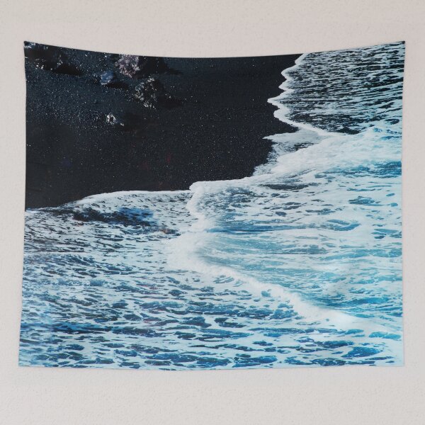 Item preview, Black Sand Tropical Beach With Foamy Ocean Surf designed and sold by DEC02.